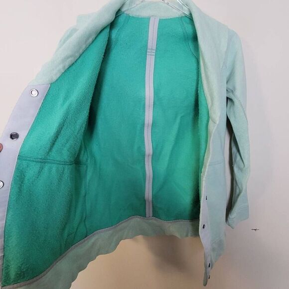 Lululemon Yin To My Yang Snap Closure Cardigan Green Size 6 - Picture 4 of 6